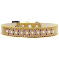Unconditional Love Sprinkles Ice Cream Pearl & Purple Crystals Dog CollarGold Size 16 UN757560
